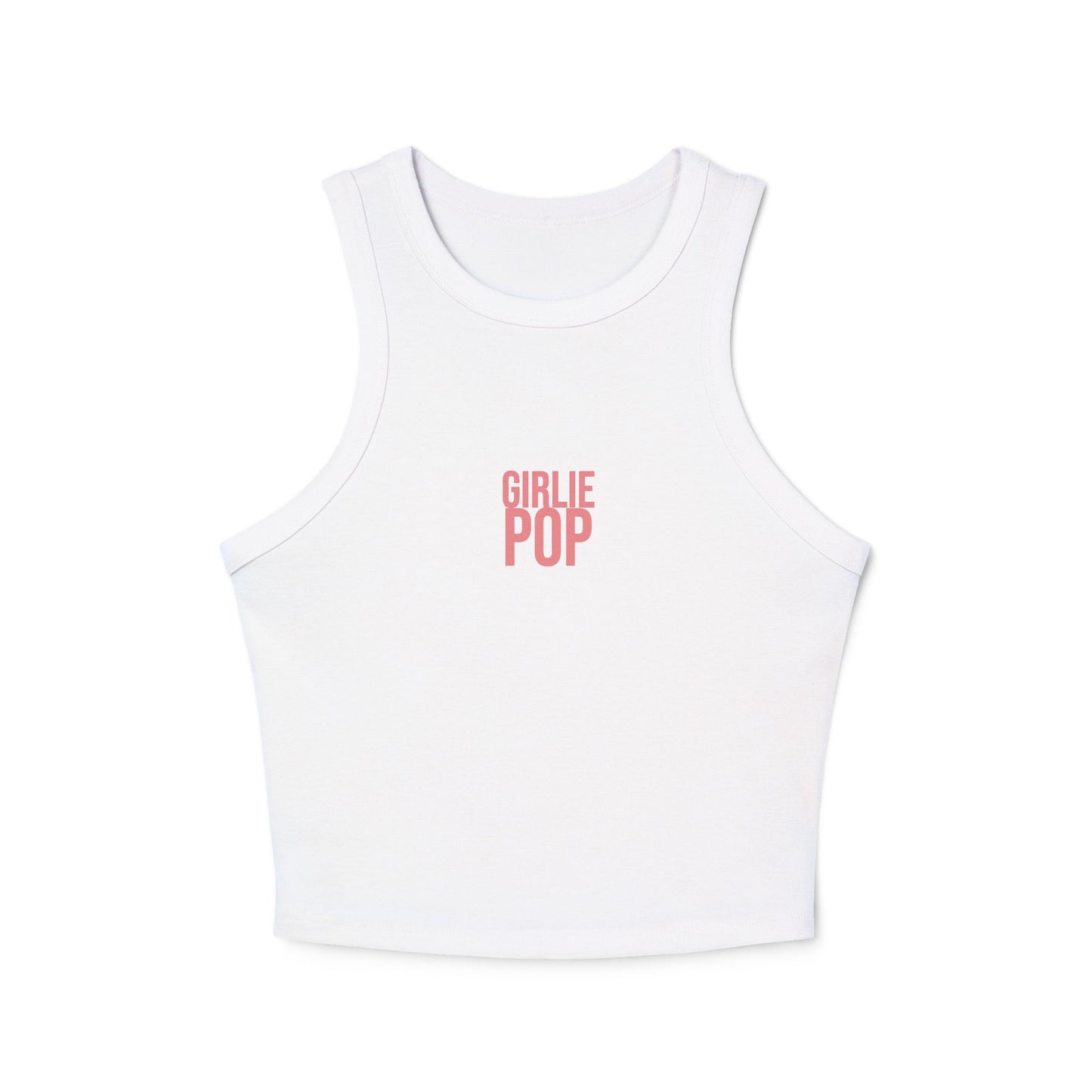 White GirliePop Tank - Pink Classic