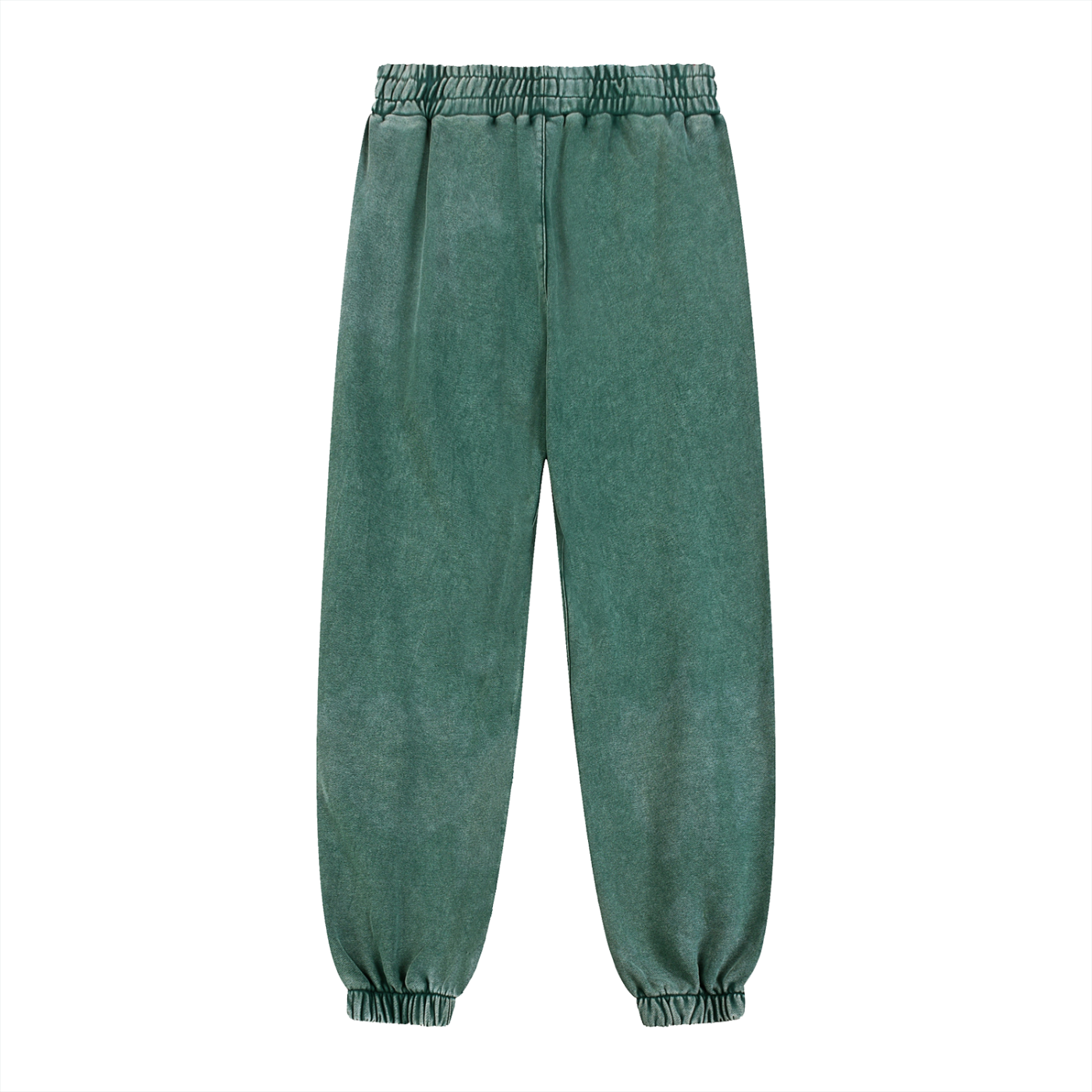 Blackish Green GirliePop Snow Wash Heavyweight Jogged Sweatpants - Varsity