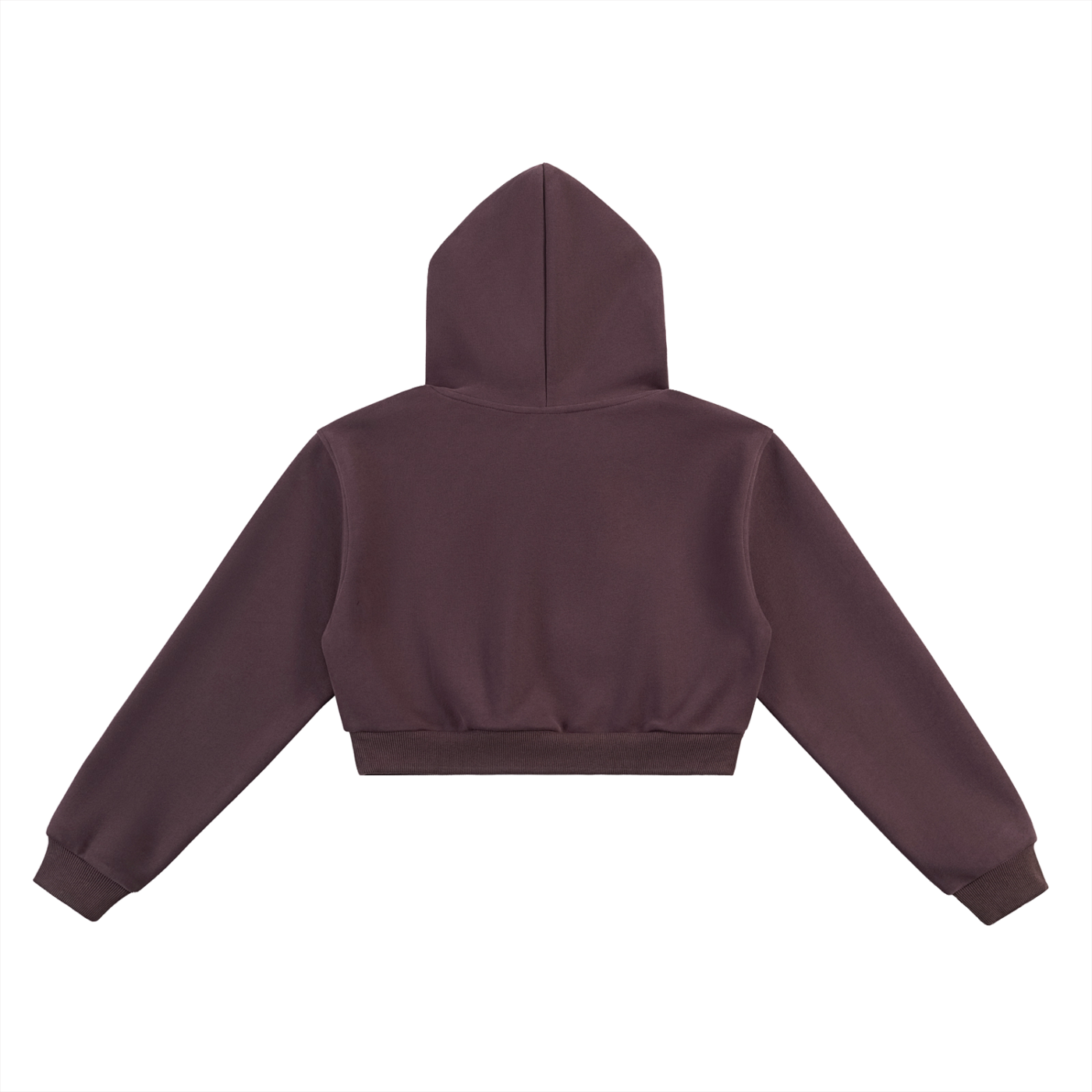Dark Reddish Purple GirliePop Essential Cropped Hoodie - SGP