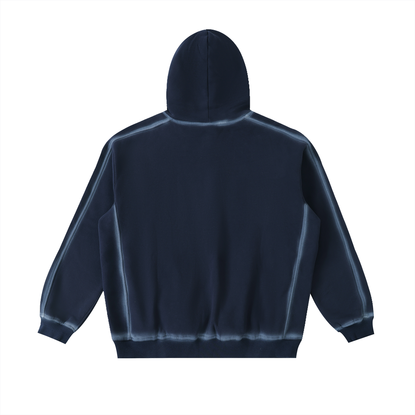 Washed Blue GirliePop Sunfaded Edge Fleece Hoodie - Varsity