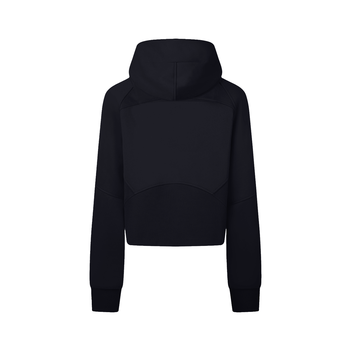 Black GirliePop Cropped Zip-Through Hoodie - SGP