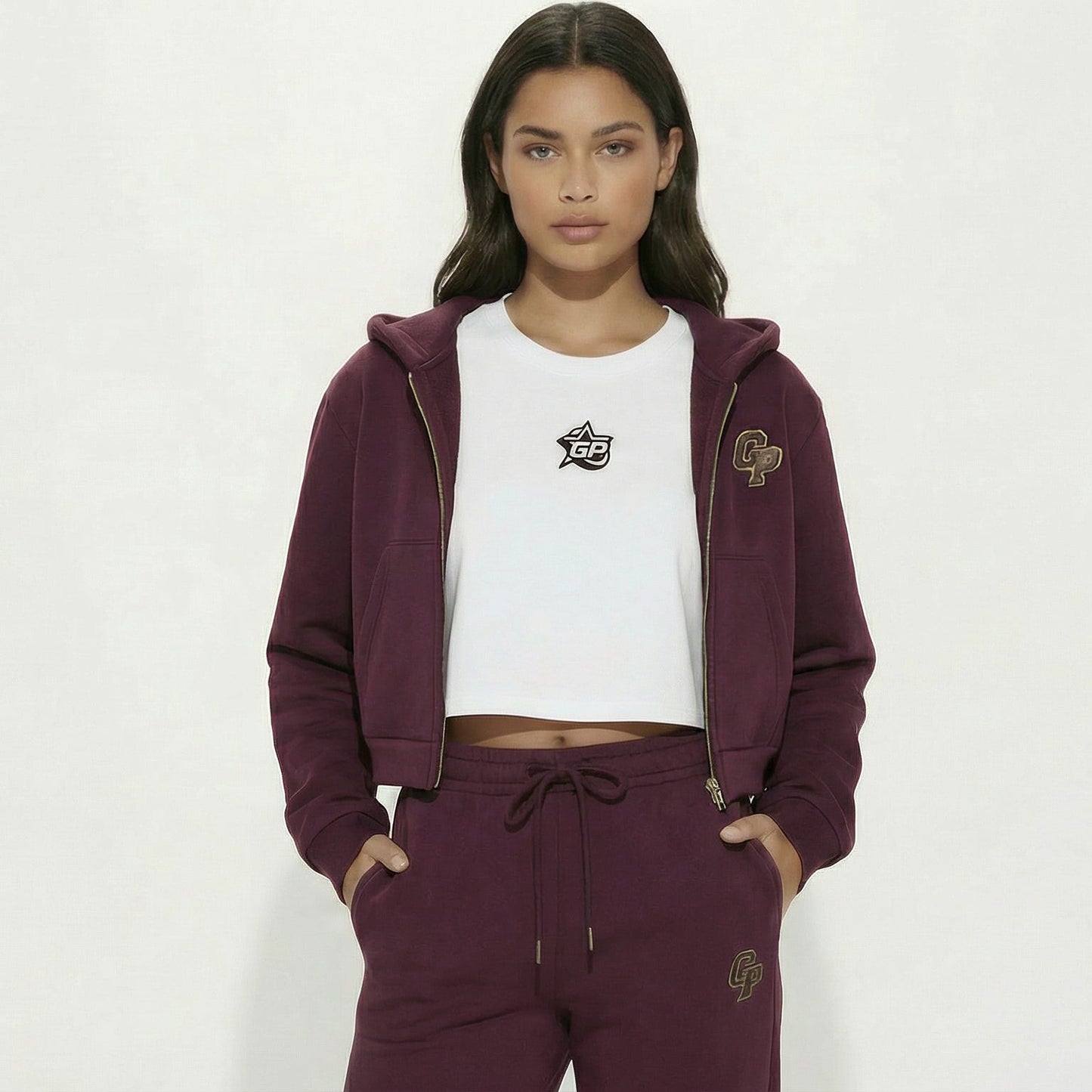 White GirliePop Baby Tee Seamless T-Shirt - SGP