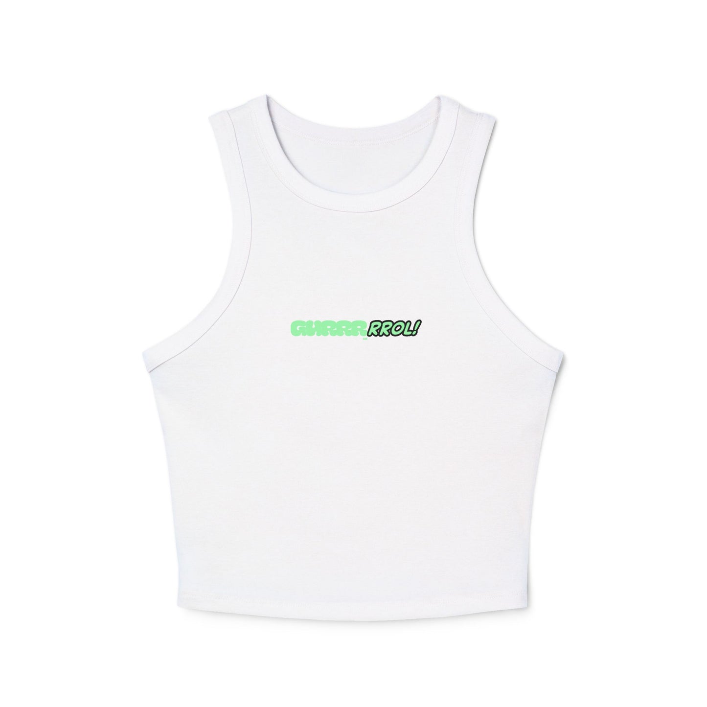 White GirliePop Tank - Green GUROL!