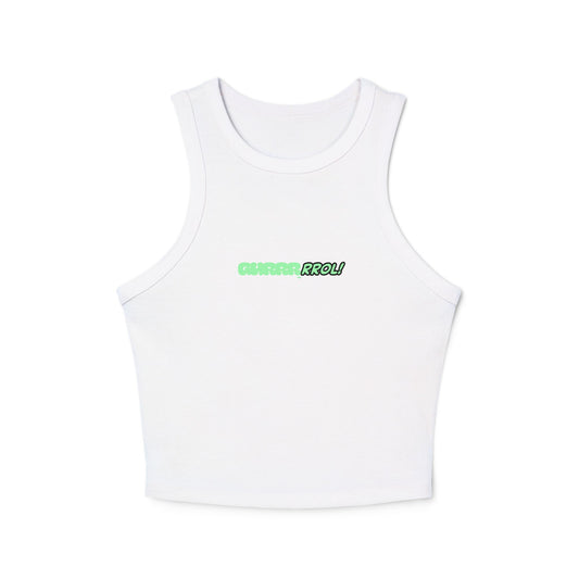 White GirliePop Tank - Green GUROL!