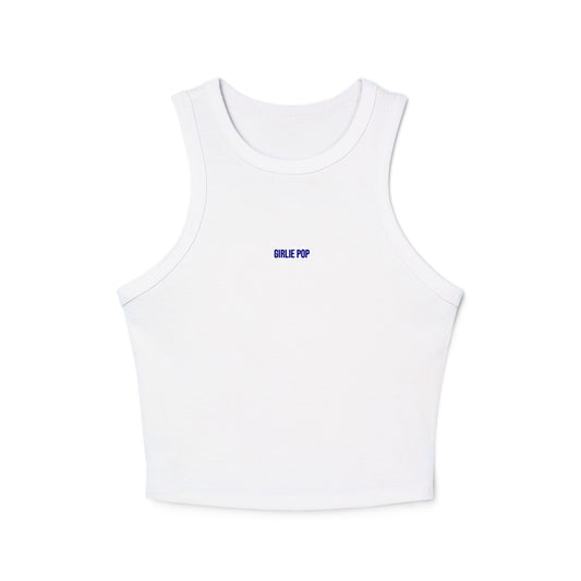 White GirliePop Tank - Blue Everyday