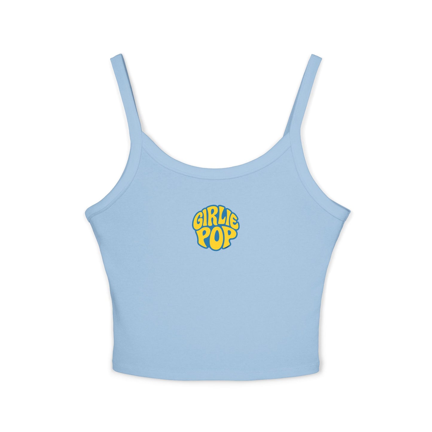 Baby Blue GirliePop Thin Strap Tank - Original Print