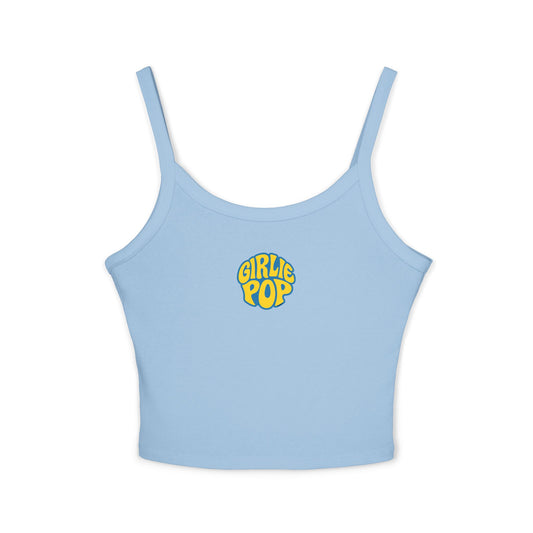Baby Blue GirliePop Thin Strap Tank - Original Print