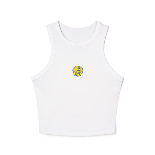 White GirliePop Tank - Main GP Logo
