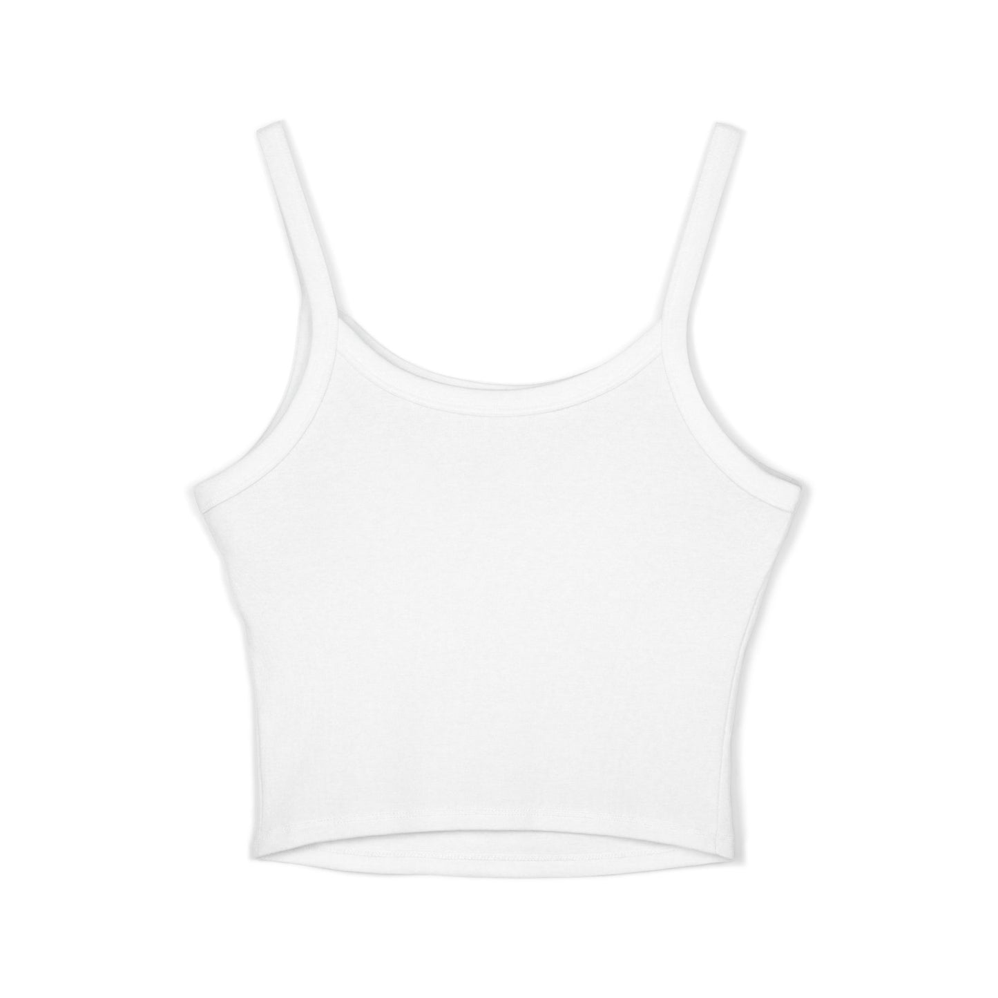 White GirliePop Thin Strap Tank - Original Print