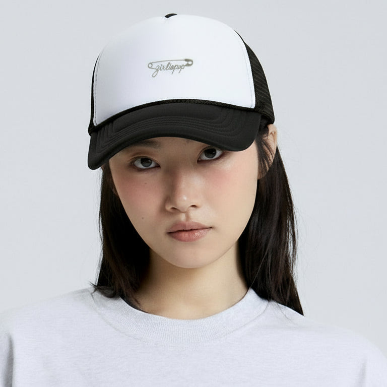 Black GirliePop Cap - Safety Pin