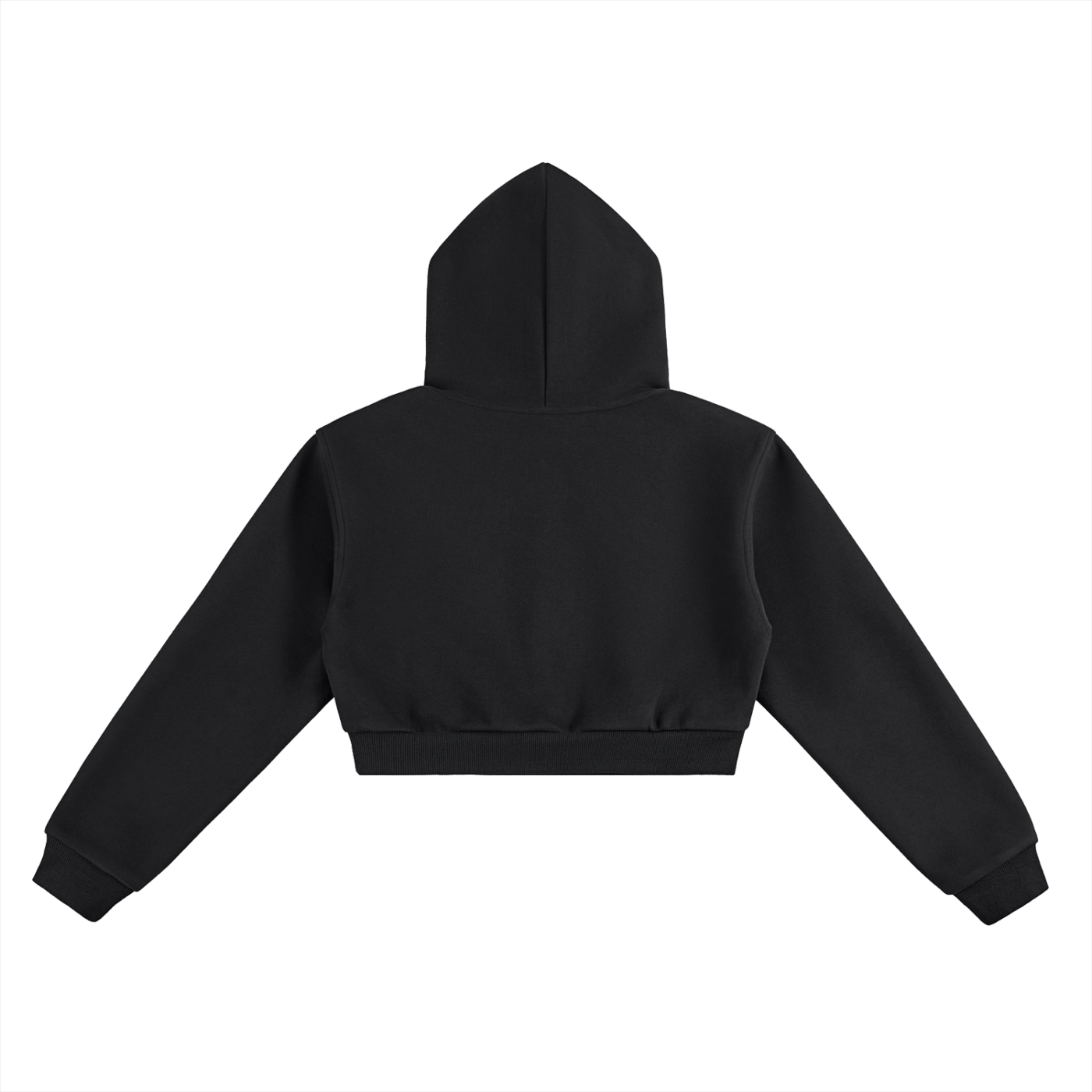 Black GirliePop Essential Cropped Hoodie - SGP