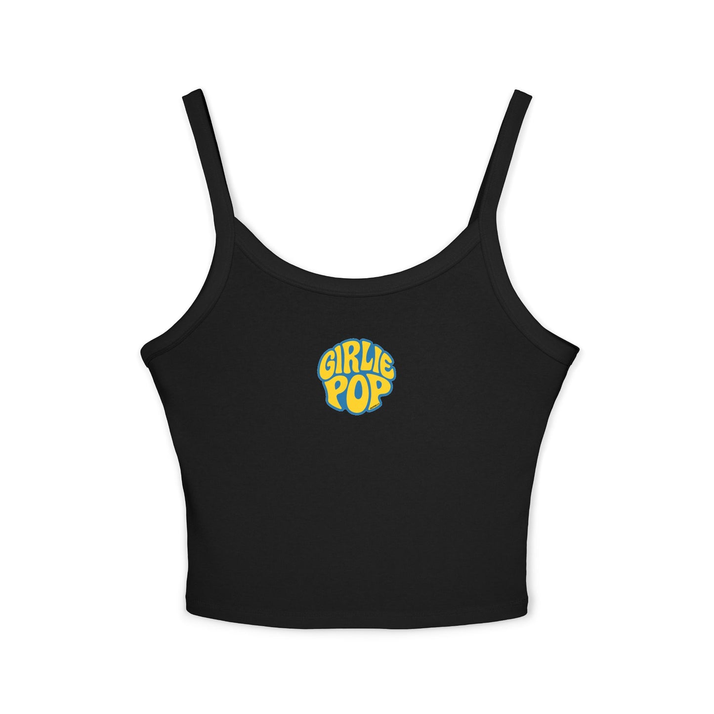 Black GirliePop Thin Strap Tank - Original Print