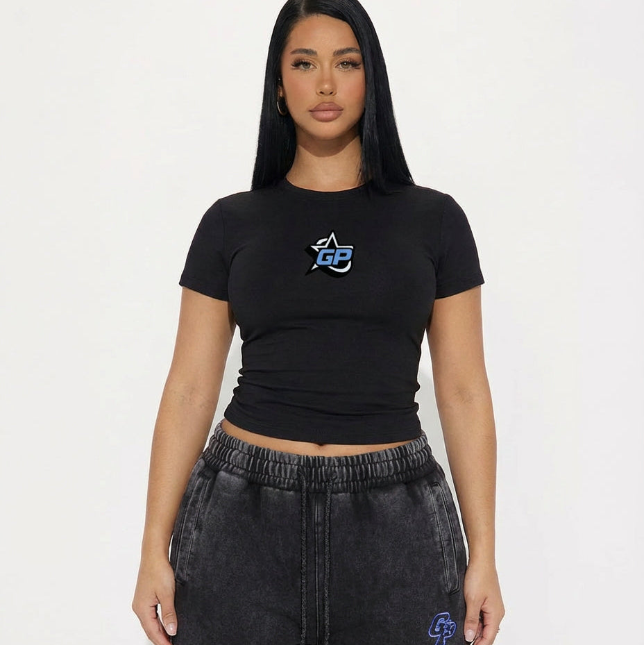 Black GirliePop Snow Wash Heavyweight Jogged Sweatpants - All Things GP