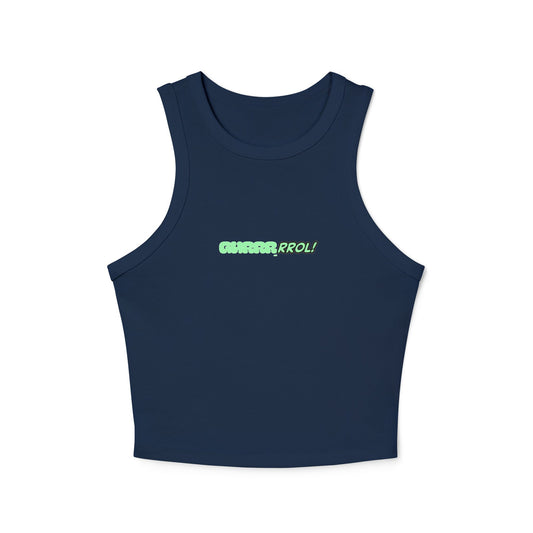 Navy Blue GirliePop Tank - Green GUROL!