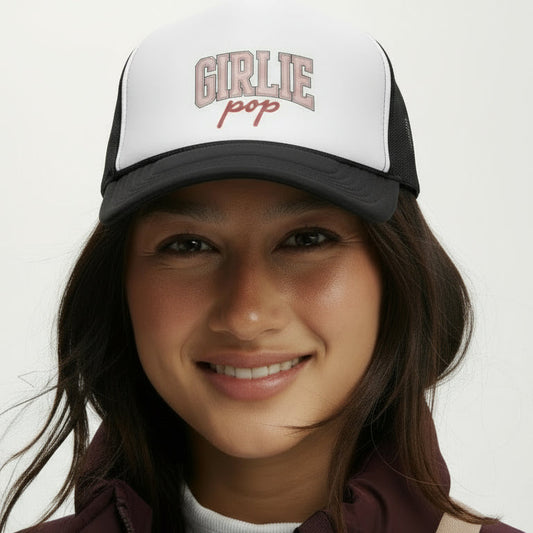 Black Girlie Pop Cap - Varsity
