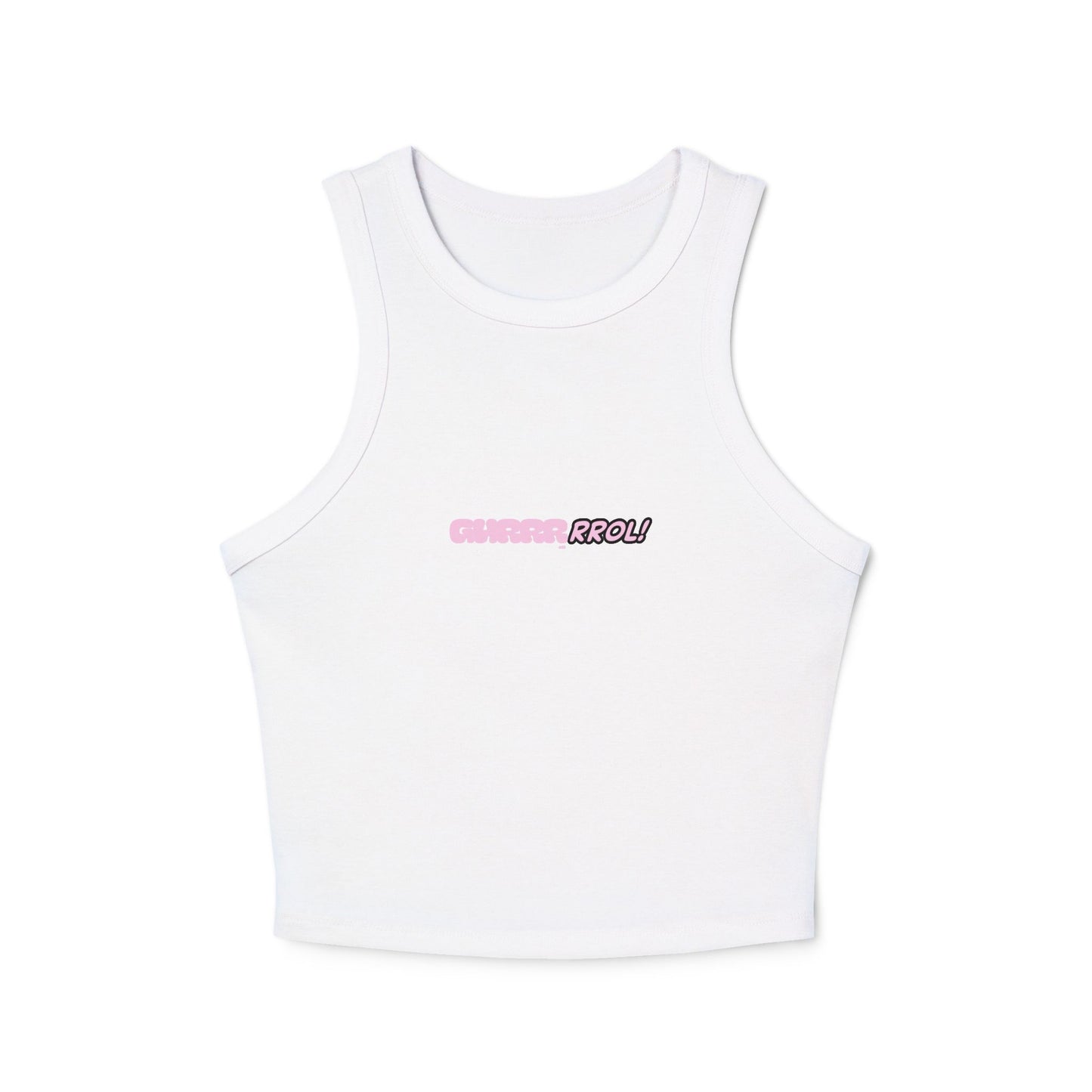White GirliePop Tank - Pink GUROL!