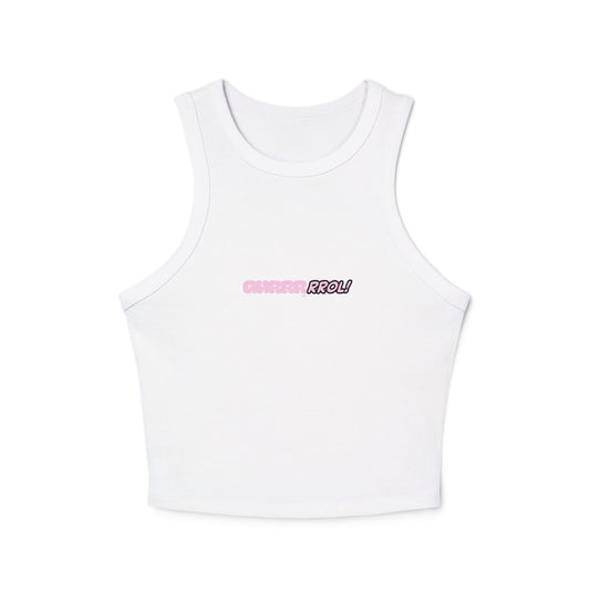 White GirliePop Tank - Pink GUROL!