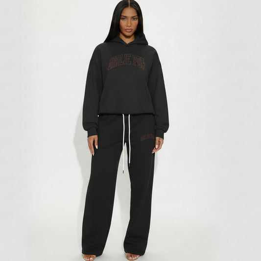 Black Boxy Oversized GirliePop Hoodie