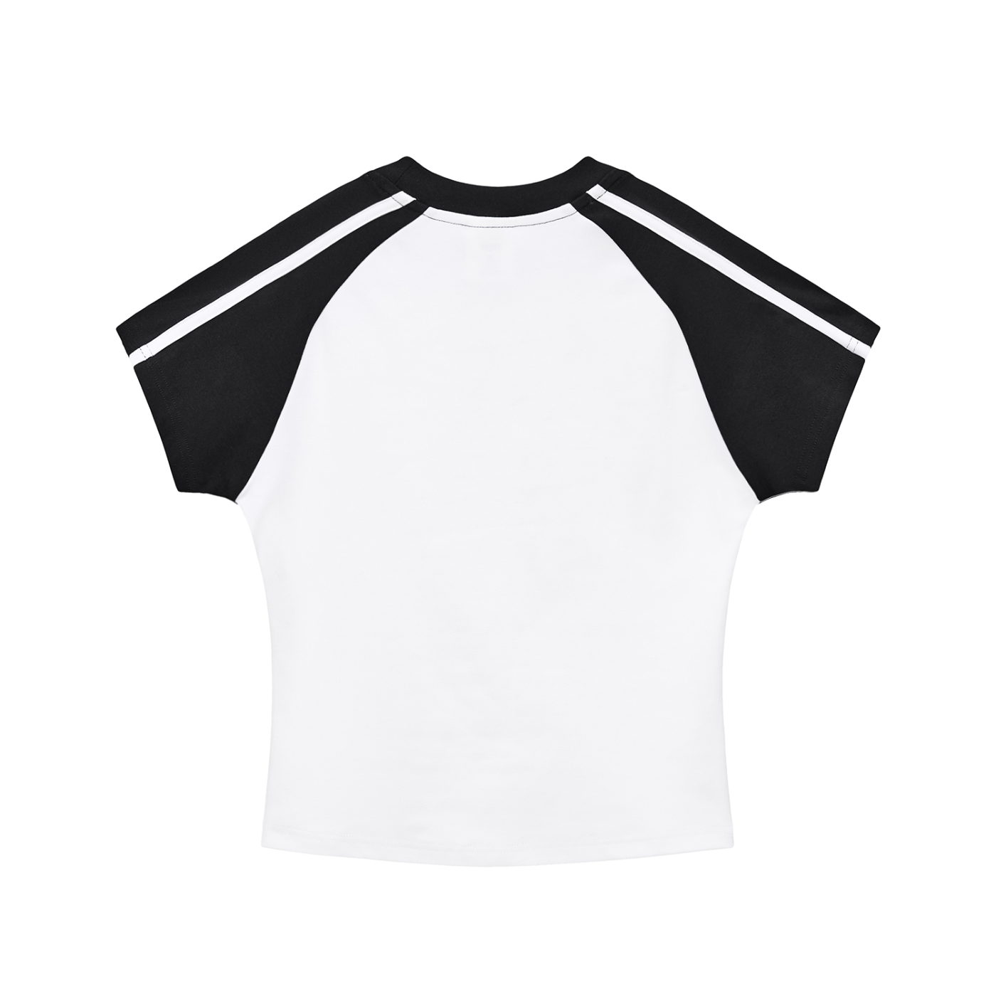 Black and White GirliePop Contrast Stripes Bodycon Sleeve T-Shirt - SGP