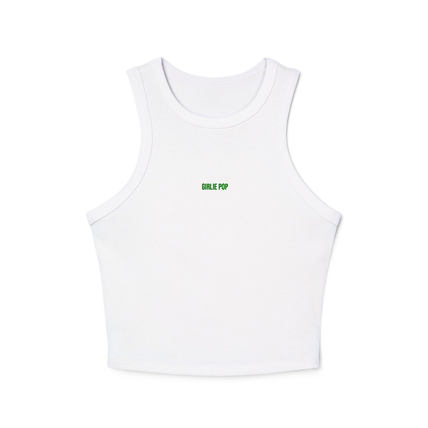 White GirliePop Tank - Green Everyday