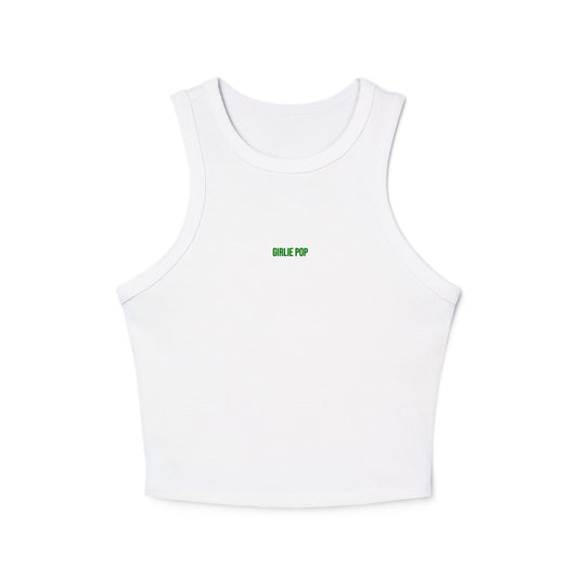 White GirliePop Tank - Green Everyday