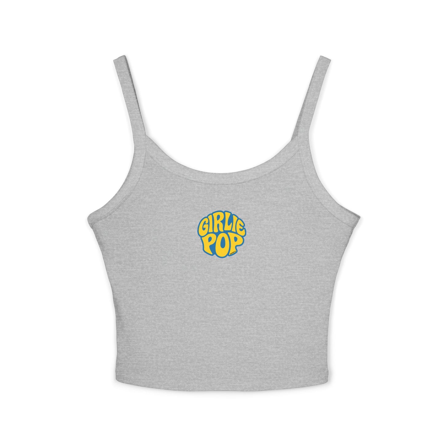 Girlie Pop Spaghetti Strap Tank Top | Trendy Women's Summer Top, Cute Casual Wear, Beach Outfit, Festival Apparel, Gift for Her