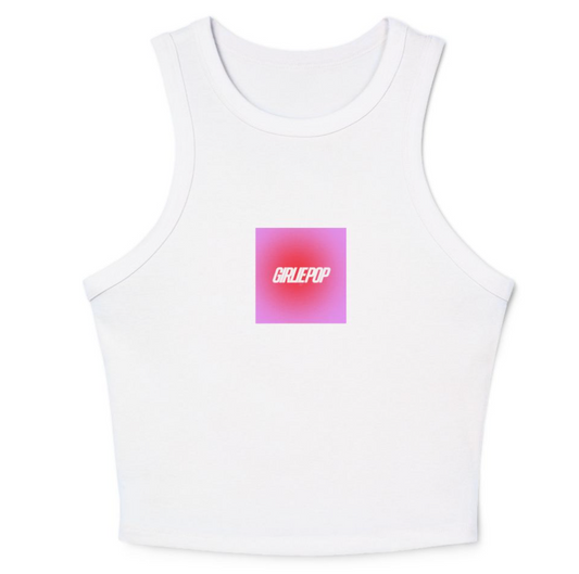 White GirliePop Tank - Dip Dye