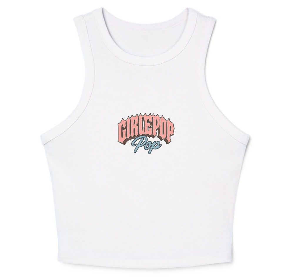 White GirliePop Tank - RockStar