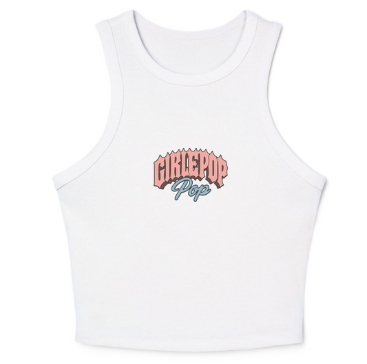 White GirliePop Tank - RockStar