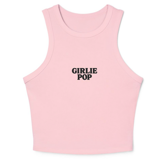 Pink GirliePop Tank - Black Original Print