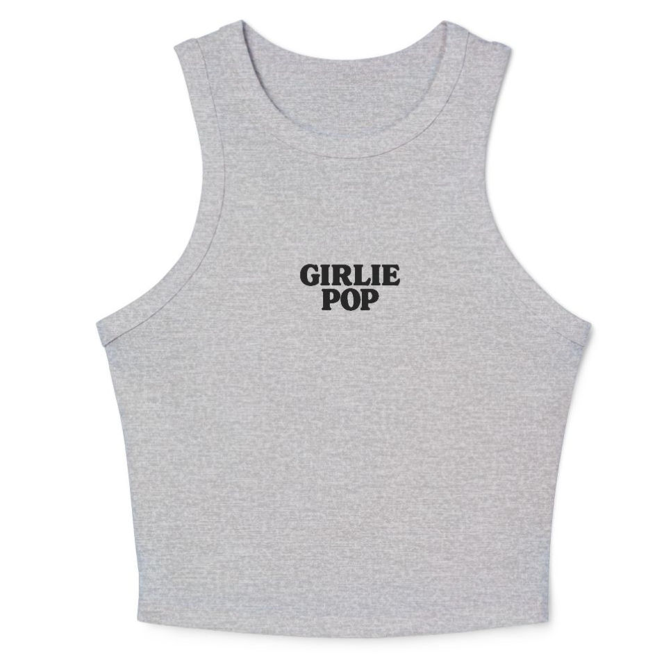 Gray GirliePop Tank - Black Original Print