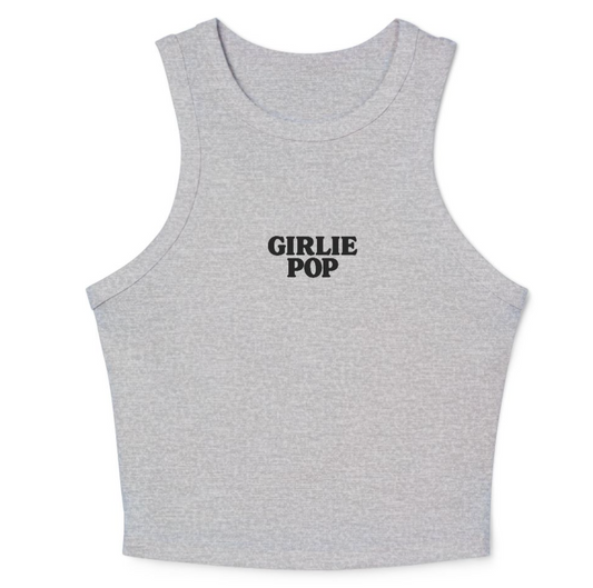 Gray GirliePop Tank - Black Original Print