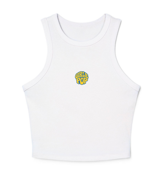 White GirliePop Tank - Original Print