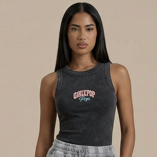 Black GirliePop Tank Top - RockStar