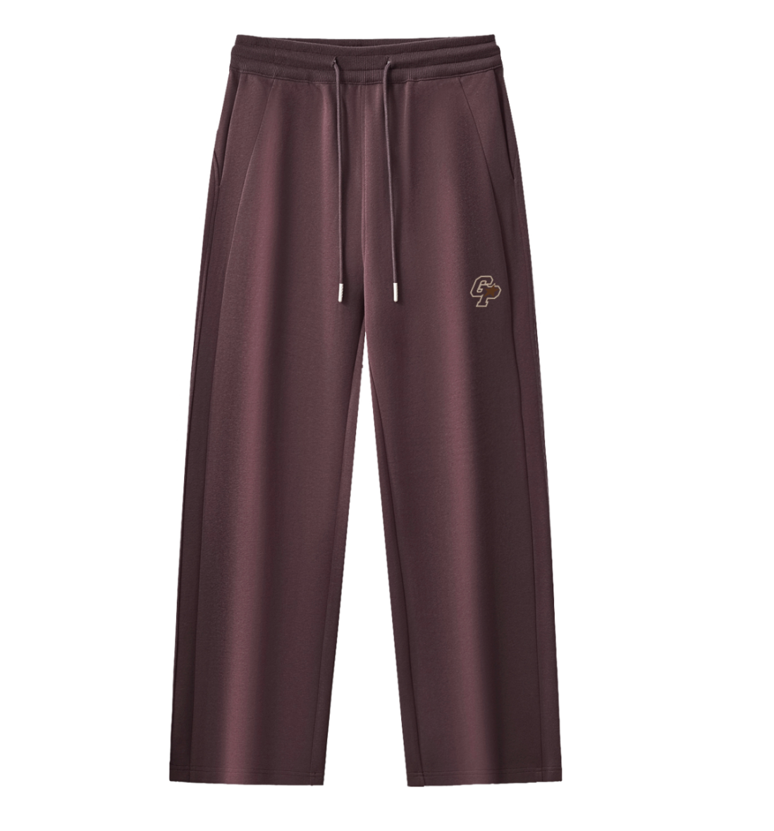 Dark Reddish Purple GirliePop Essential Drawstring Straight-Leg Sweatpants - SGP