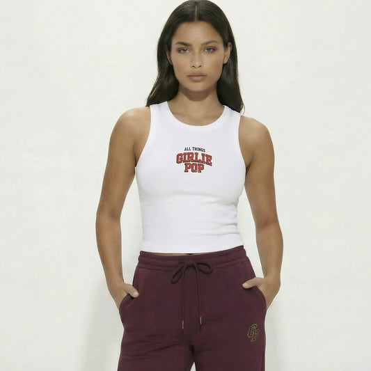 White GirliePop Tank Top - All Things GP