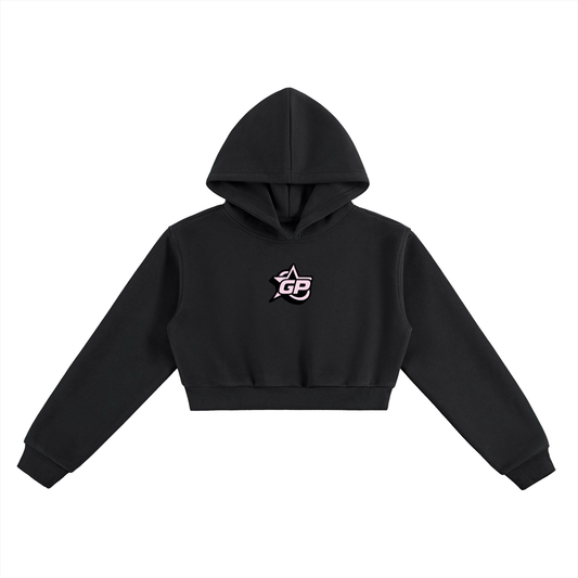 Black GirliePop Essential Cropped Hoodie - SGP