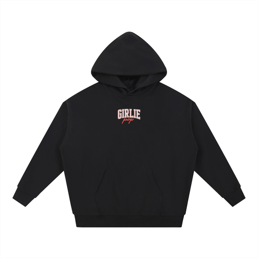 Black GirliePop Essential Heavyweight Hoodie - Varsity