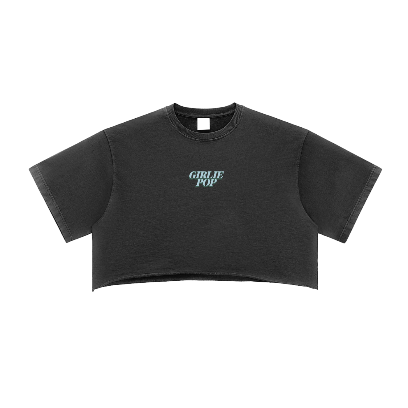 Black GirliePop Edge Crop Top
