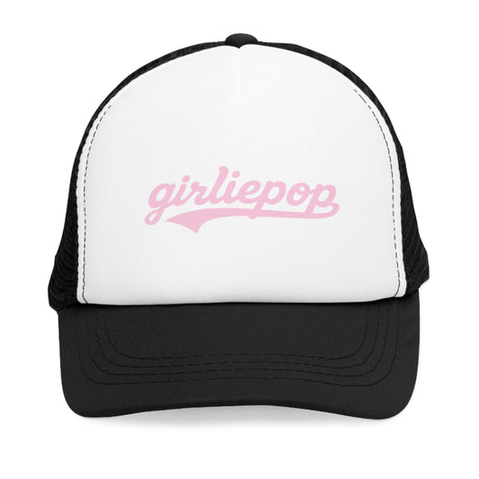 Black GirliePop Cap - Pink Softball Print