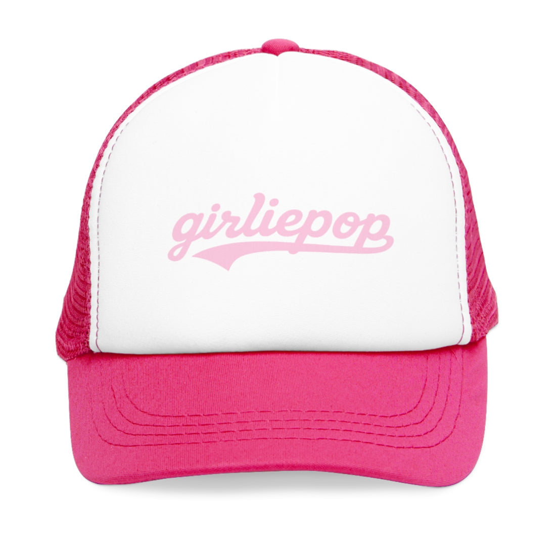 Pink GirliePop Cap - Pink Softball Print