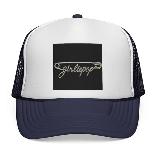 Navy Blue GirliePop Cap - Safety Pin