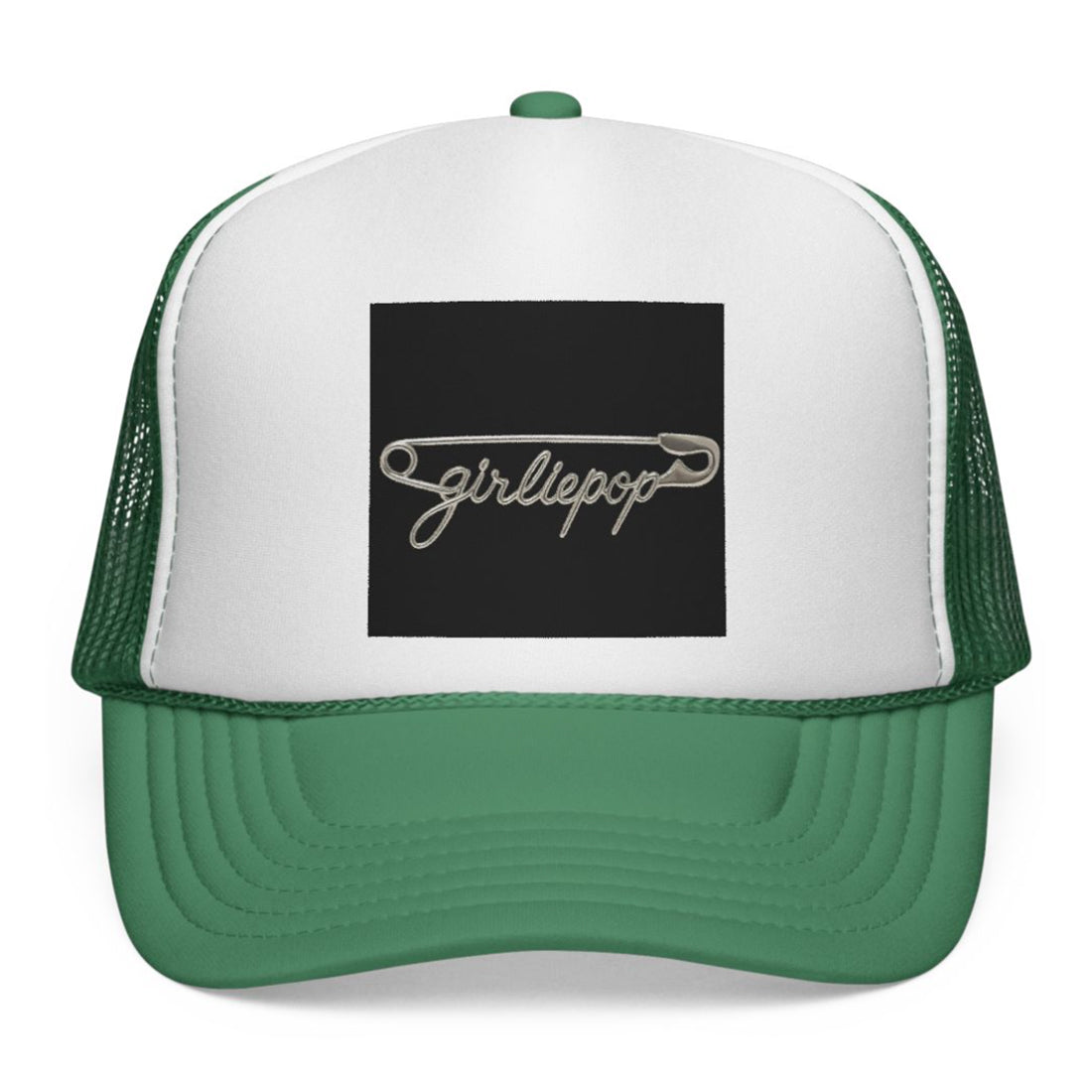 Green GirliePop Cap - Safety Pin