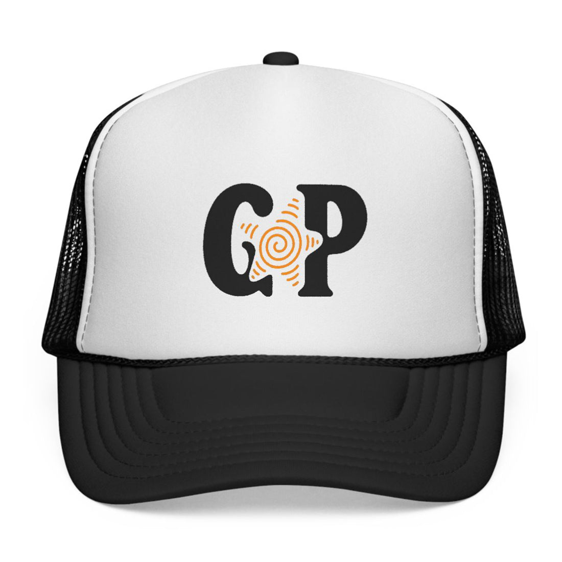 Black GirliePop Cap - Orange Star