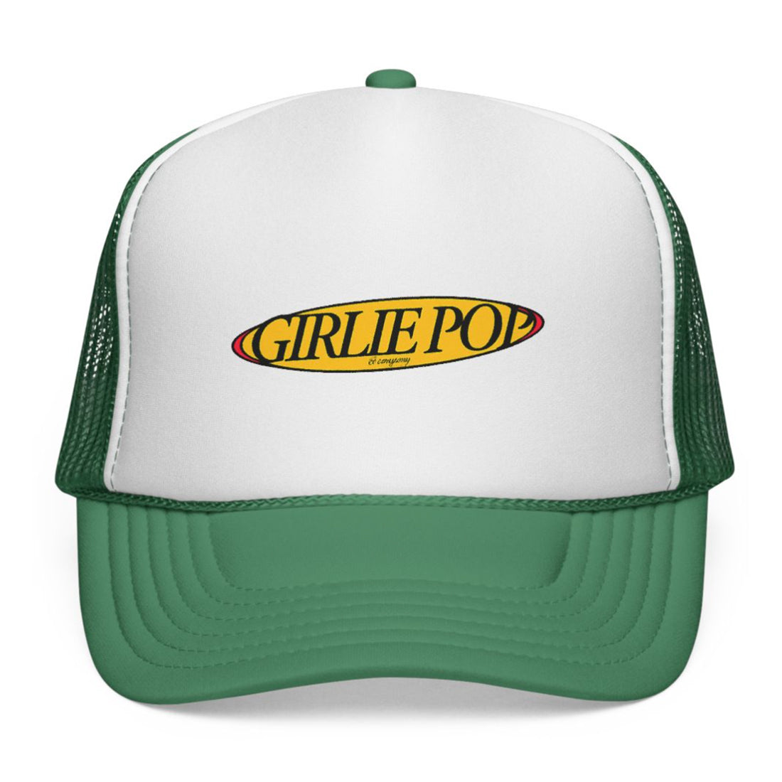Green GirliePop Cap - Yellow Retro