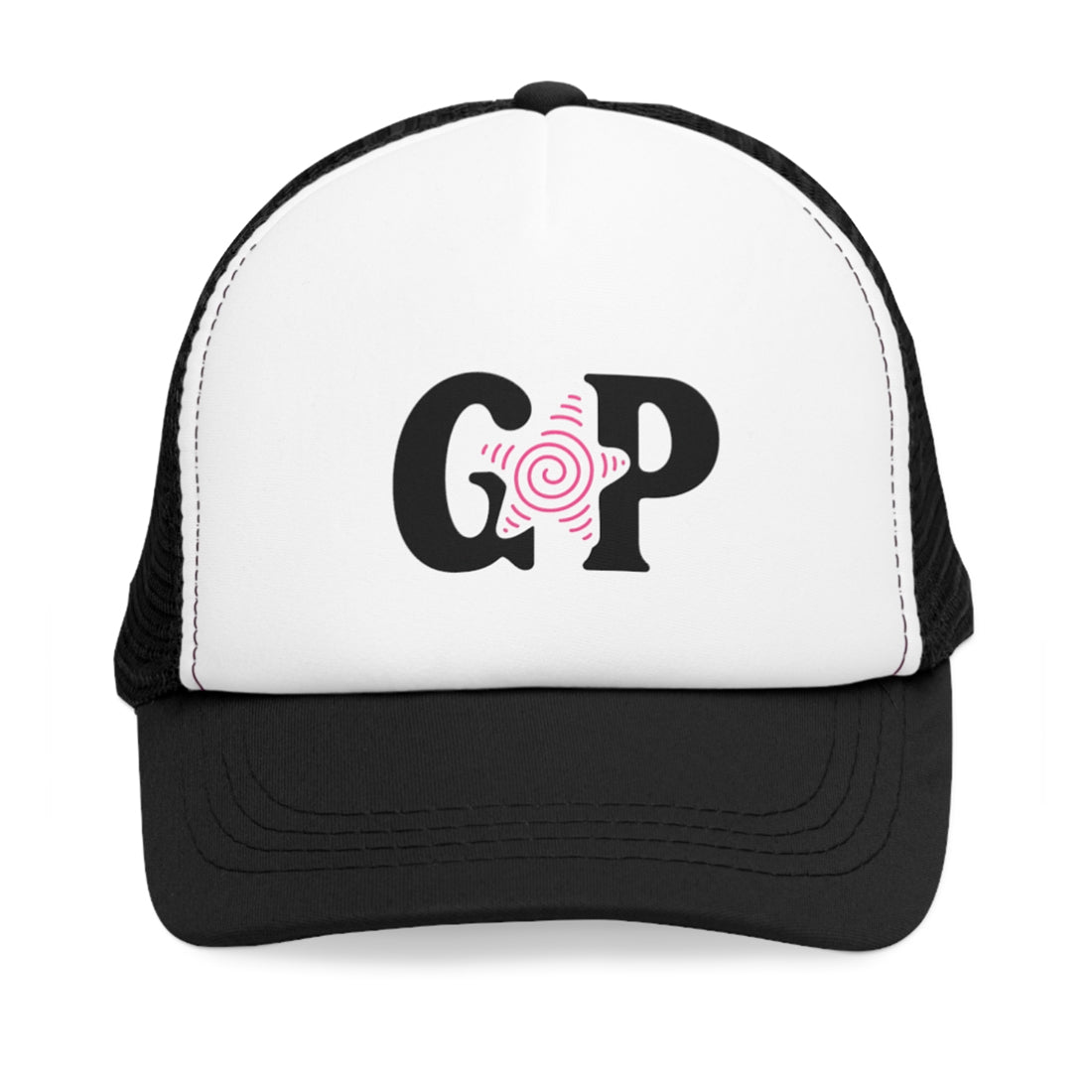 Black GirliePop Cap - Pink Star