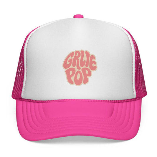 Pink GirliePop Cap - Pink Groovy Print