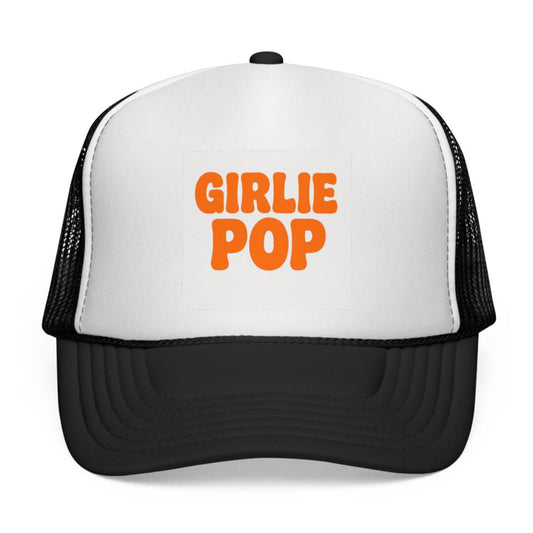 Black GirliePop Cap - Orange Print